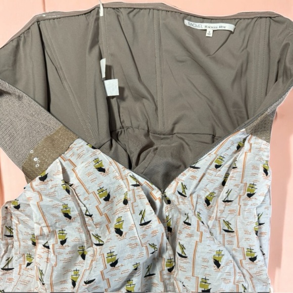 RACHEL ROY Strapless Sequined Printed Dress 6) NWT - Picture 7 of 16